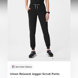 Figs Women's Uman Relaxed Jogger Scrub Pants Black XXL Tall